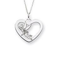 Sterling Silver Tinkerbell Pendant - Officially Licensed Disney Jewelry