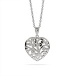 Filigree Heart Sterling Silver Necklace