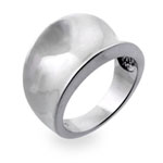 Tiffany Inspired Concave Sterling Silver Ring