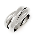 Tiffany Style Sterling Silver Triple Roll Ring