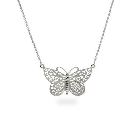diamond butterfly necklace