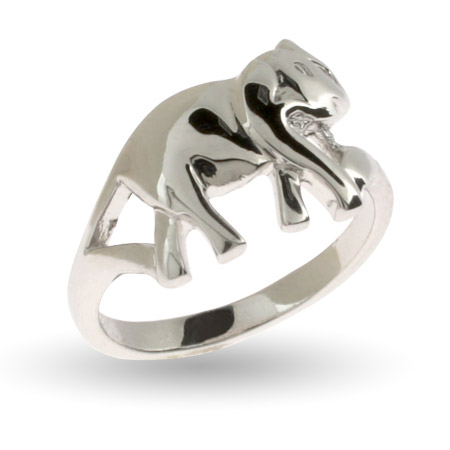 Sterling Silver Lucky Elephant Ring