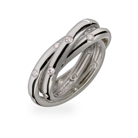 Tiffany Inspired Etoile Triple Roll Ring